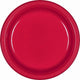 Amscan_OO Tableware - Plates Apple Red Silver Lunch Plastic Plates 23cm 20pk