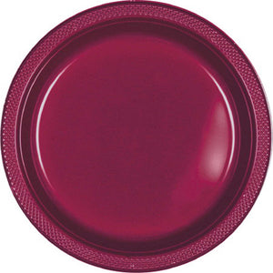 Amscan_OO Tableware - Plates Berry Silver Lunch Plastic Plates 23cm 20pk