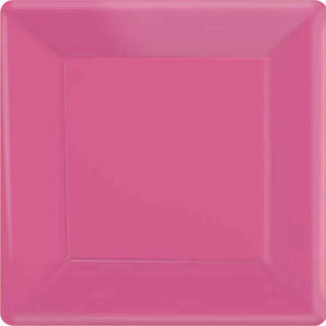 Amscan_OO Tableware - Plates Bright Pink Apple Red Square Dessert Paper Plates 17cm 20pk