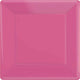 Amscan_OO Tableware - Plates Bright Pink Robin's Egg Blue Square Dessert Paper Plates 17cm 20pk