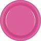 Amscan_OO Tableware - Plates Bright Pink Silver Lunch Plastic Plates 23cm 20pk