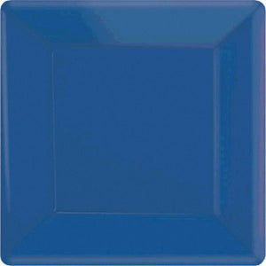 Amscan_OO Tableware - Plates Bright Royal Blue Bright Royal Blue Square Dessert Paper Plates 17cm 20pk