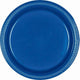 Amscan_OO Tableware - Plates Bright Royal Blue Silver Lunch Plastic Plates 23cm 20pk