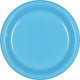Amscan_OO Tableware - Plates Caribbean Blue Silver Lunch Plastic Plates 23cm 20pk