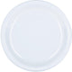 Amscan_OO Tableware - Plates Clear Silver Lunch Plastic Plates 23cm 20pk