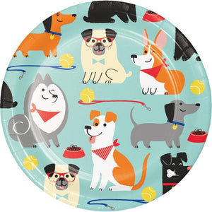 Amscan_OO Tableware - Plates Dog Party Lunch Plates Paper 18cm 8pk