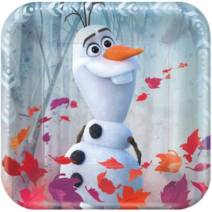 Amscan_OO Tableware - Plates Frozen 2  Olaf Square Metallic Lunch Plates 17cm 8pk