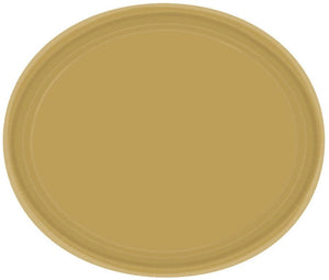 Amscan_OO Tableware - Plates Gold Gold Paper Oval Plates 30cm 20pk