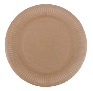 Amscan_OO Tableware - Plates Kraft Round Paper Plates 23cm 12pk