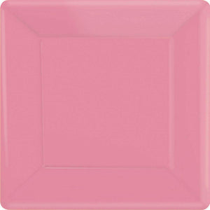 Amscan_OO Tableware - Plates New Pink Bright Royal Blue Square Dinner Paper Plates 26cm 20pk