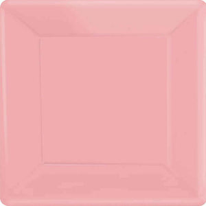 Amscan_OO Tableware - Plates New Pink Gold Square Dessert Paper Plates 17cm 20pk