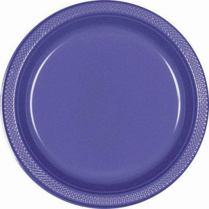 Amscan_OO Tableware - Plates New Purple Lunch Plastic Plates 23cm 20pk