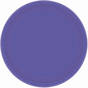 Amscan_OO Tableware - Plates New Purple Round Paper Plates 26cm 20pk