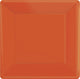 Amscan_OO Tableware - Plates Orange Bright Pink Square Dinner Paper Plates 26cm 20pk