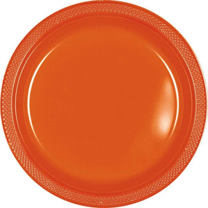 Amscan_OO Tableware - Plates Orange Plastic Plates 26cm 20pk