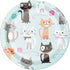Purrfect Party Lunch Plates Paper 18cm 8pk
