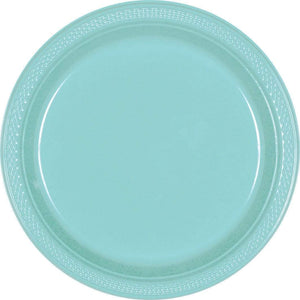 Amscan_OO Tableware - Plates Robin's Egg Blue Plastic Plates 17cm 20pk
