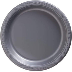 Amscan_OO Tableware - Plates Silver Plastic Plates 17cm 20pk