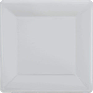 Amscan_OO Tableware - Plates Silver Silver Square Dinner Paper Plates 26cm 20pk