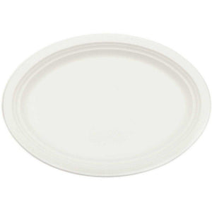 Amscan_OO Tableware - Plates White Eco Party Jet Black Paper Oval Plates 30cm 20pk