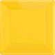 Amscan_OO Tableware - Plates Yellow Sunshine Silver Square Dinner Paper Plates 26cm 20pk