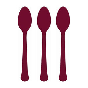 Amscan_OO Tableware - Spoons, Forks, Knives & Tongs Berry Silver Premium Plastic Spoons 20pk