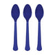 Amscan_OO Tableware - Spoons, Forks, Knives & Tongs Bright Royal Blue Silver Premium Plastic Spoons 20pk