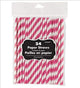 Amscan_OO Tableware - Straws Bright Pink Bright Royal Blue Paper Straws 19cm 24pk