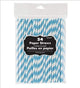 Amscan_OO Tableware - Straws Caribbean Blue Kiwi Paper Straws 19cm 24pk