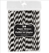 Jet Black Paper Straws 19cm 24pk
