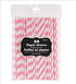 New Pink Paper Straws 19cm 24pk