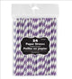 Amscan_OO Tableware - Straws New Purple Yellow Sunshine Paper Straws 19cm 24pk