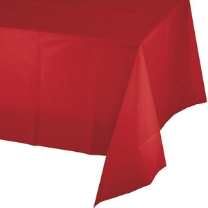 Amscan_OO Tableware - Table Covers Apple Red Plastic Rectangular Tablecover 137cm x 274cm Each