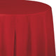 Amscan_OO Tableware - Table Covers Apple Red Silver Plastic Round Tablecover 2.1m Each