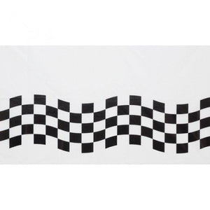 Amscan_OO Tableware - Table Covers Black & White Check Paper Tablecover Border Print 137cm x 259cm Each