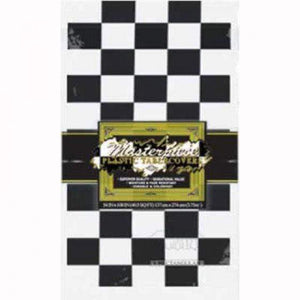 Amscan_OO Tableware - Table Covers Checkered Black & White Plastic Tablecover 137cm x 274cm Each