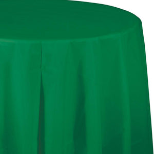 Amscan_OO Tableware - Table Covers Festive Green Plastic Round Tablecover 2.1m Each