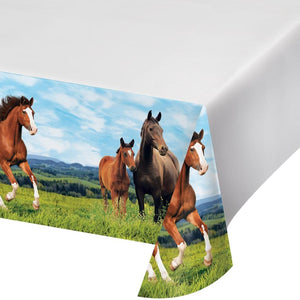 Amscan_OO Tableware - Table Covers Horse and Pony Plastic Tablecover Border Print 137cm x 259cm Each
