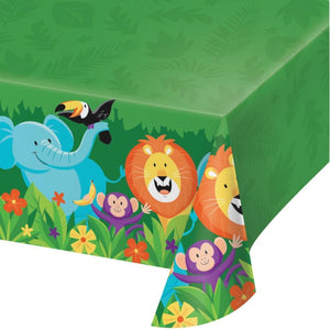 Amscan_OO Tableware - Table Covers Jungle Safari Tablecover Plastic All Over Print 137cm x 259cm Each
