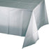 Silver Plastic Rectangular Tablecover 137cm x 274cm Each