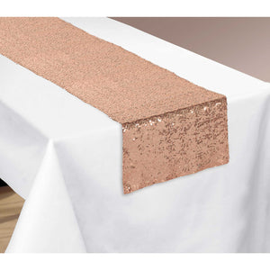 Amscan_OO Tableware - Table Runners, Table Skirts & Clips Rose Gold Sequin Table Runner  Each
