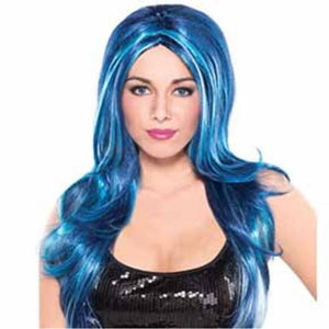 Amscan_OO Wigs, Beards & Moustaches - Wigs Blue Wig Blue Candy Each